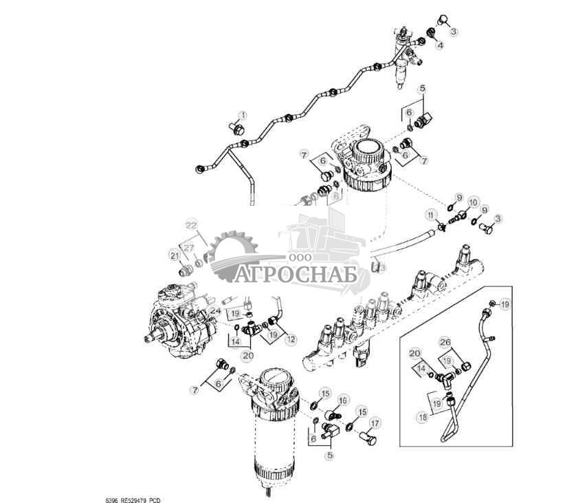 6396 Топливопроводы низкого давления 